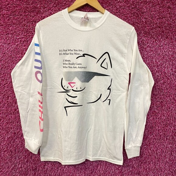 RIPNDIP Chill Out Lord Nermal Cat Long Sleeve T Shirt Small - Picture 1 of 4